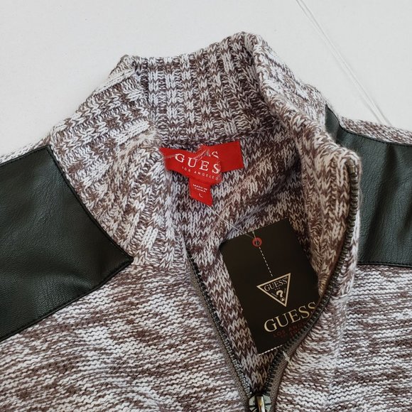 New GUESS Men's Drian Mock-Neck Zip Sweater - Picture 8 of 10